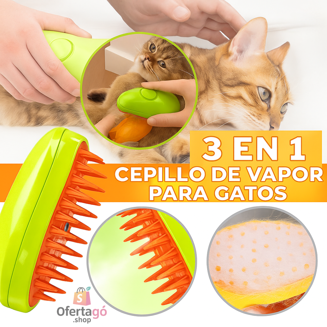 Cepillo de Vapor Multifuncional para Mascotas